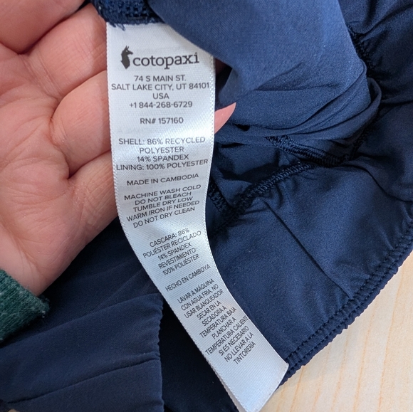 Cotopaxi Athletic Running Shorts Navy Blue Size XS - Picture 8 of 9